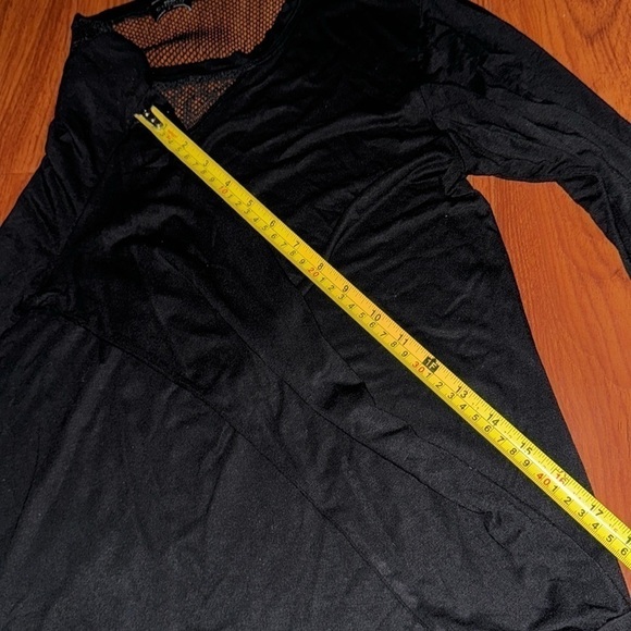 Chi chi active wear long sleeve black mesh top shirt pull over in black size S - Picture 6 of 7